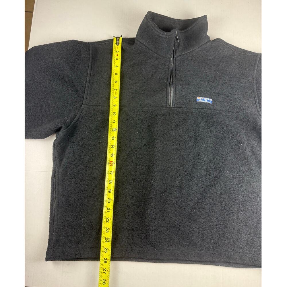Vintage Eddie Bauer Black Quarter-Zip Fleece Jacket XL - Picture 4 of 8